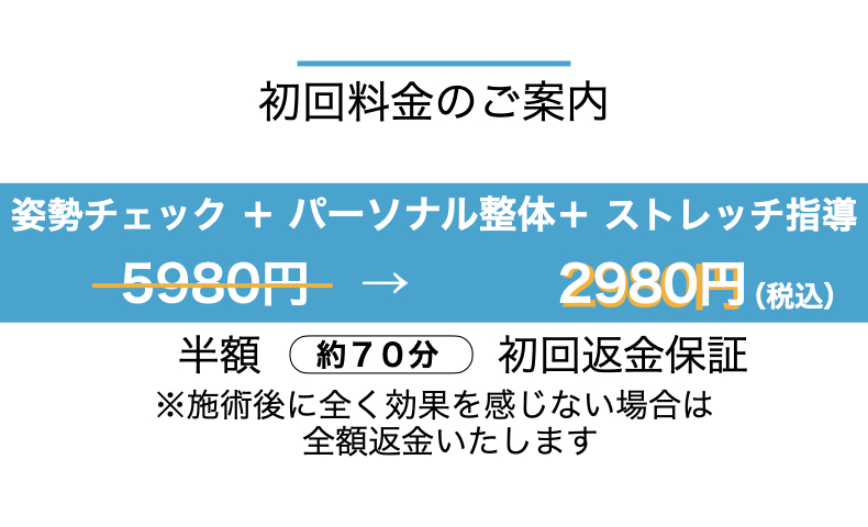 みや整体院初回料金